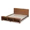 Baxton Studio Regina Wood Queen Size Platform Storage Bed with Built-In Shelves 164-10675 - alternate 8